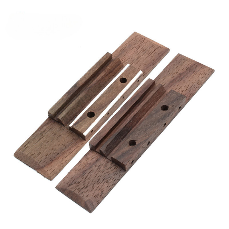 2pcs Ukulele Rosewood Bridge Slotted for 4 String Ukulele 110*25*53mm Ukulele Parts