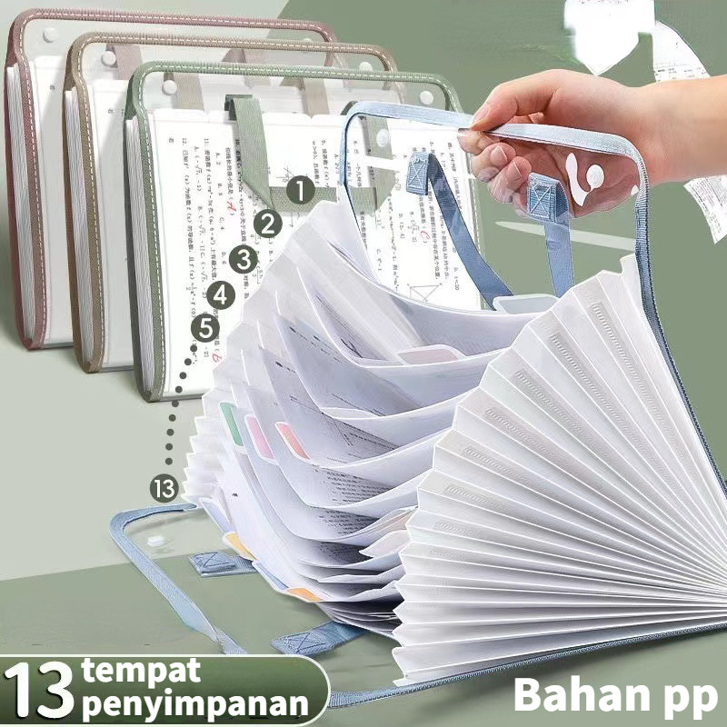 

Bening File Folder Document Bag Tas Dokumen File A4 13 Sekat Uji Kantong Kertas