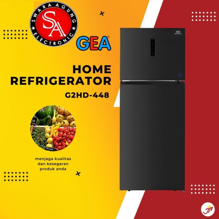 Kulkas 2 Pintu 448 Liter GEA Inverter Type : G2HD 448 (Khusus Medan)