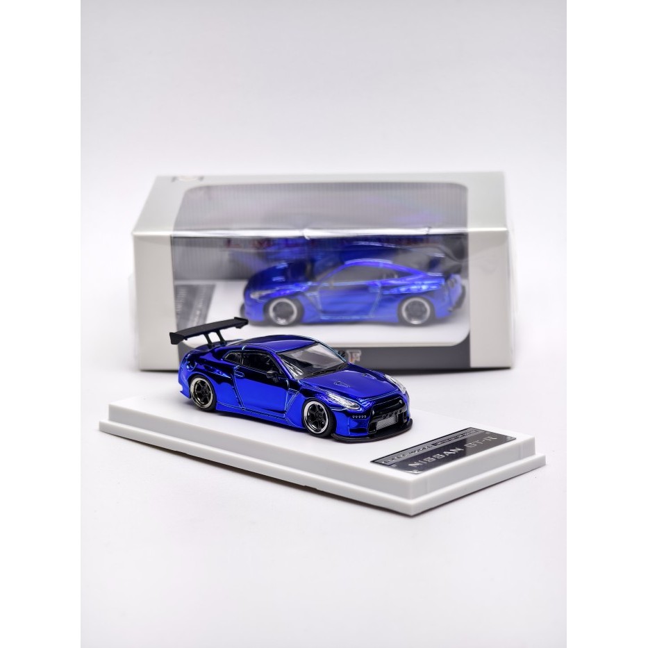 LMLF Nissan GTR R35 Pandem Rocket Bunny GT Wing Electro Plate Limited Edition Blue