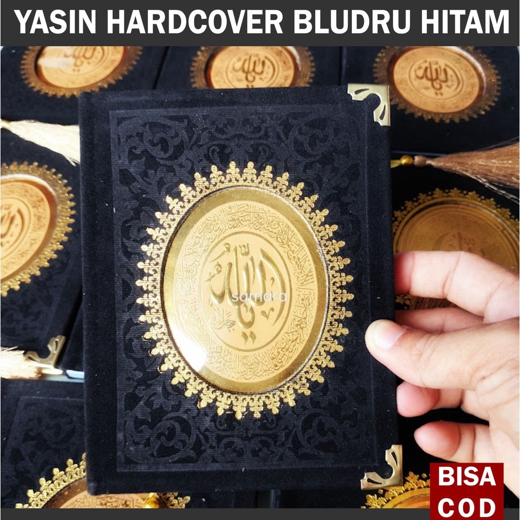 Cetak Buku Yasin dan Tahlil Hardcover Bludru Beludru lengkap Foto Almarhum