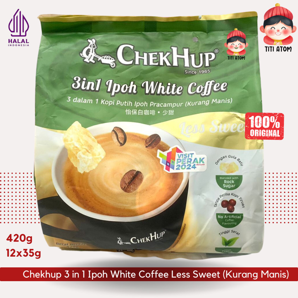 

Chekhup Ipoh White Coffee 3 in 1 Less Sweet [525g - 15x35g] - TTA