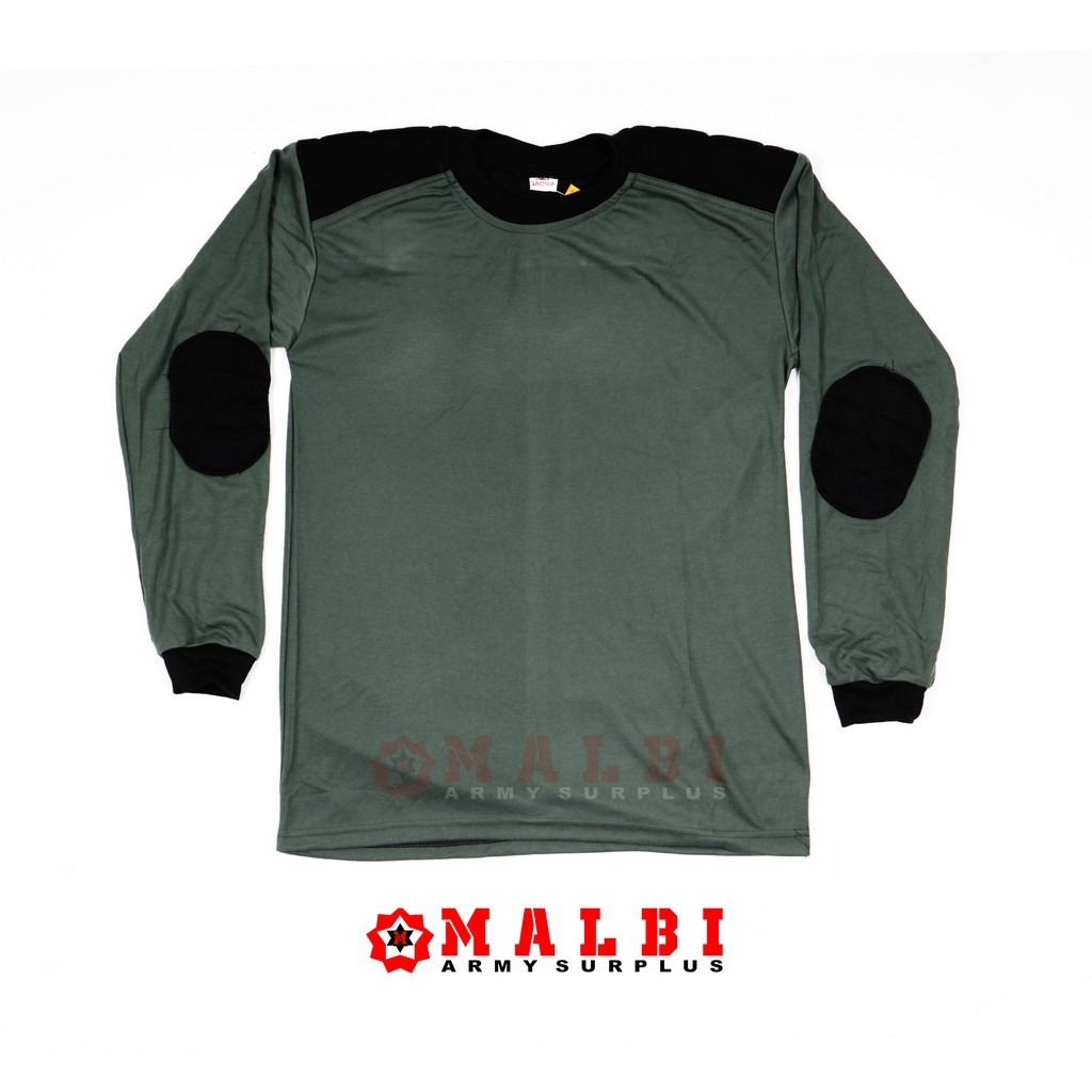 Kaos Panjang Decker Hijau - Hitam Busa TEBAL Kaos Proyek Panjang Kaos PHH Kaos Bantal Kaos Tembak