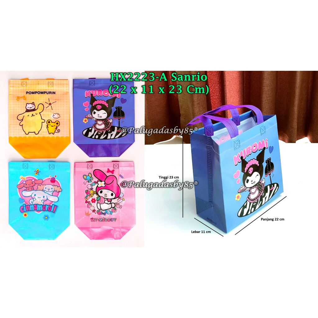 

(1 Biji) Tas Karung Sanrio 22 x 23 x 11 Cm / Gift Bag Sanrio / Goodie Bag Sanrio / Tas Karung GXIMP HX2223-A Small