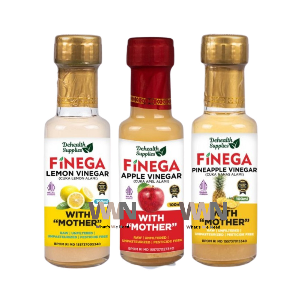 

Finega Vinega 100ml Cuka Apel / Nanas / Lemon by Dehealth Supplies