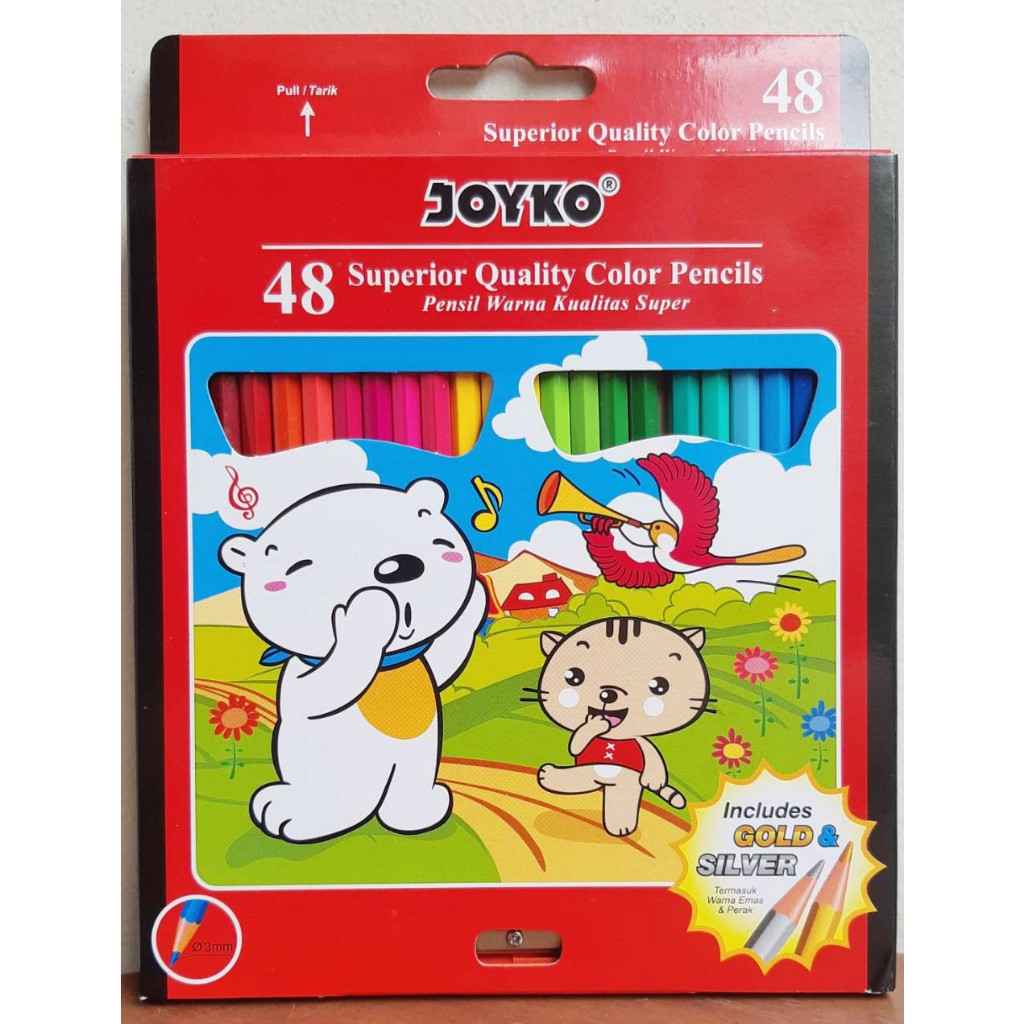

joyko pensil warna CP-48PB 48clr