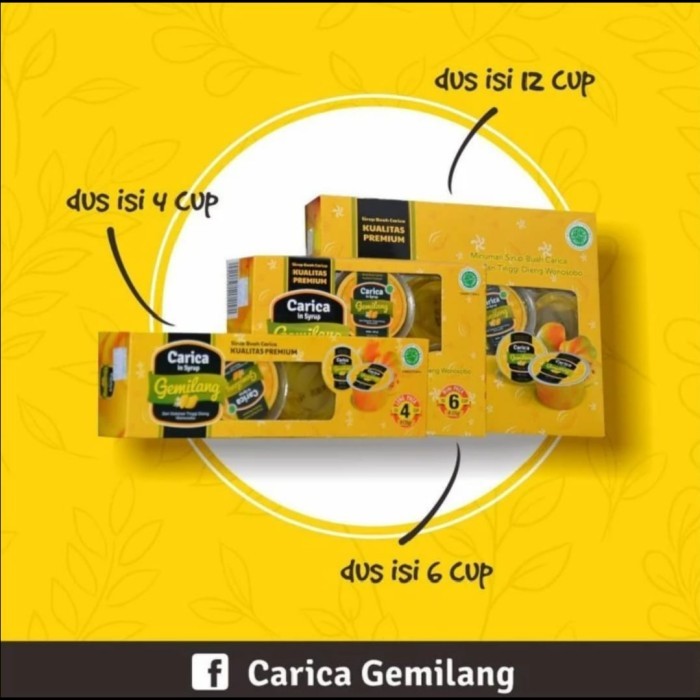 

RB Carica Merk Gemilang Segar Kemasan Buah Minuman Pepaya Rasa Yang Lezat Berkhasiat Khas Dieng