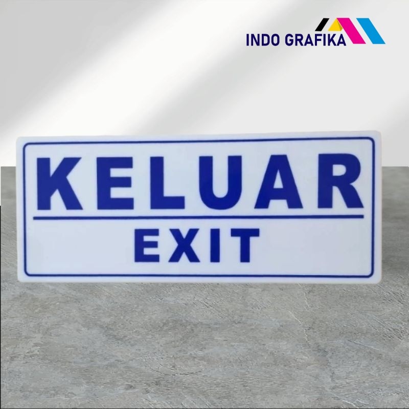

Akrilik sign papan tanda tulisan KELUAR / EXIT