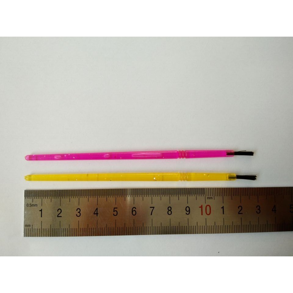 

Children painting plastic brush transparent plastic rod