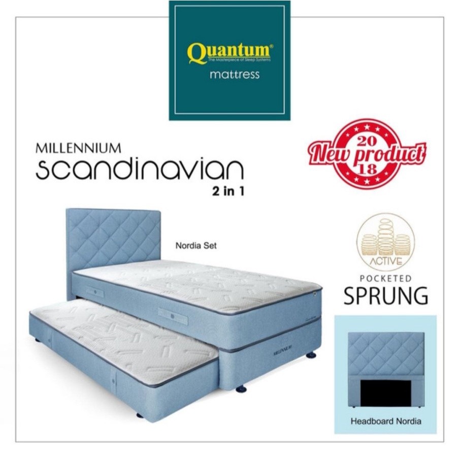 Quantum Springbed 2 in 1 Millennium Nordia Blue