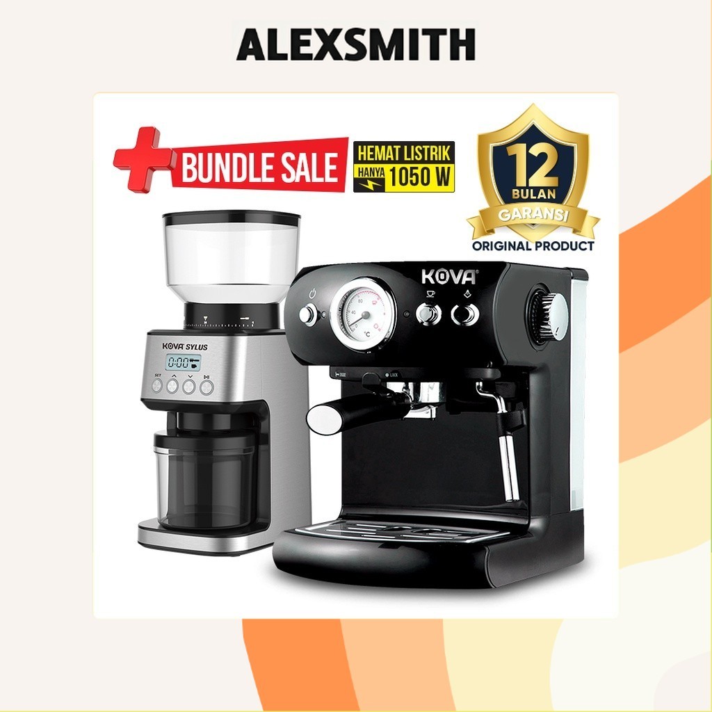 Kova Bundling Espresso Maker Coffee Grinder Penggiling Biji Mesin Kopi