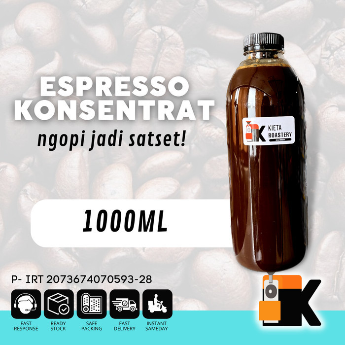 

Espresso cair 1 liter kieta coffee / konsentrat kopi tinggal tuang - R. Temanggung