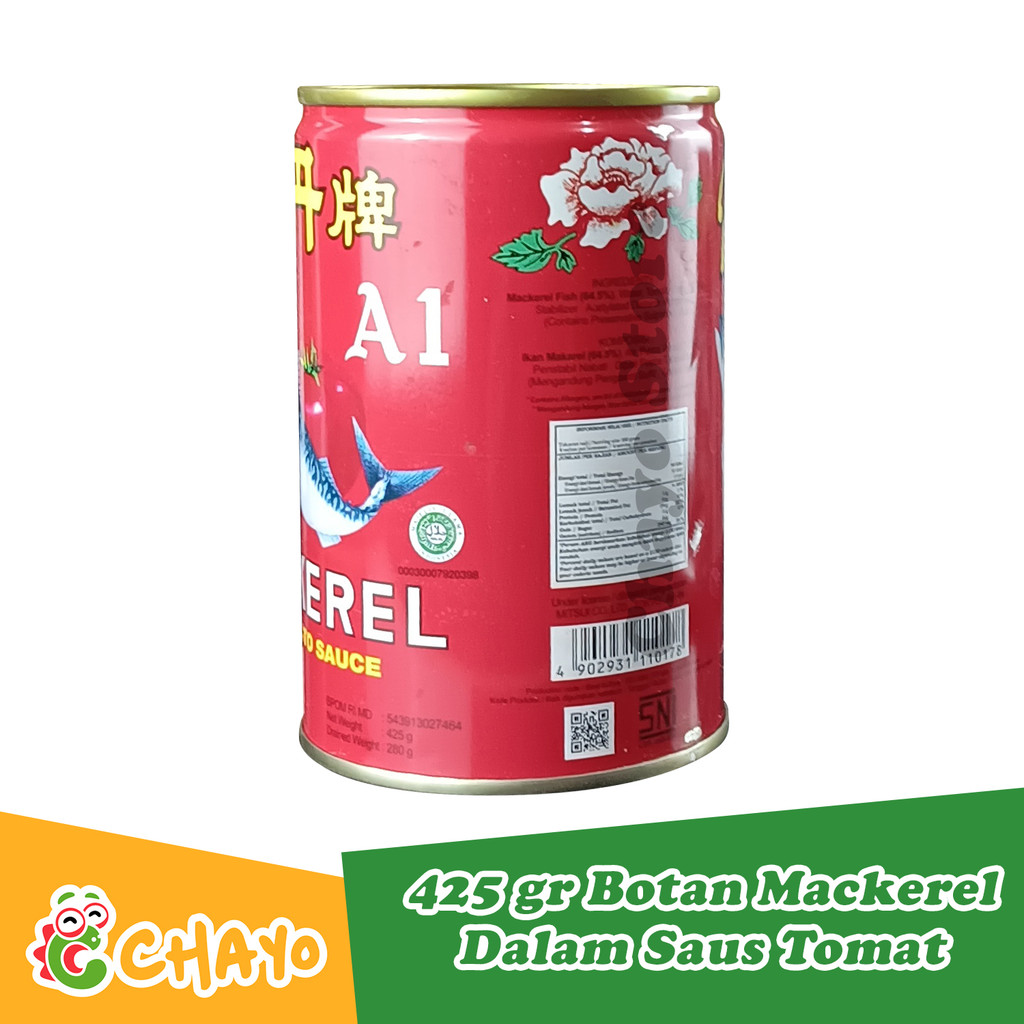 

RB Botan A1 Mackerel in Tomato Sauce 425 gr Ikan Sardin Kaleng Botan Saus Tomat Ikan Kalengan