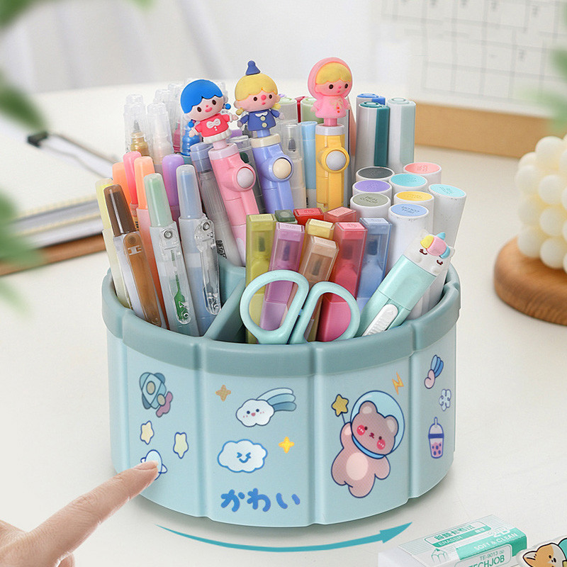 

Ferris Wheel 360° Rotating Pen Holder Large Capacity Cute Pencil Storage Box Desktop Organizer School Office Stationery