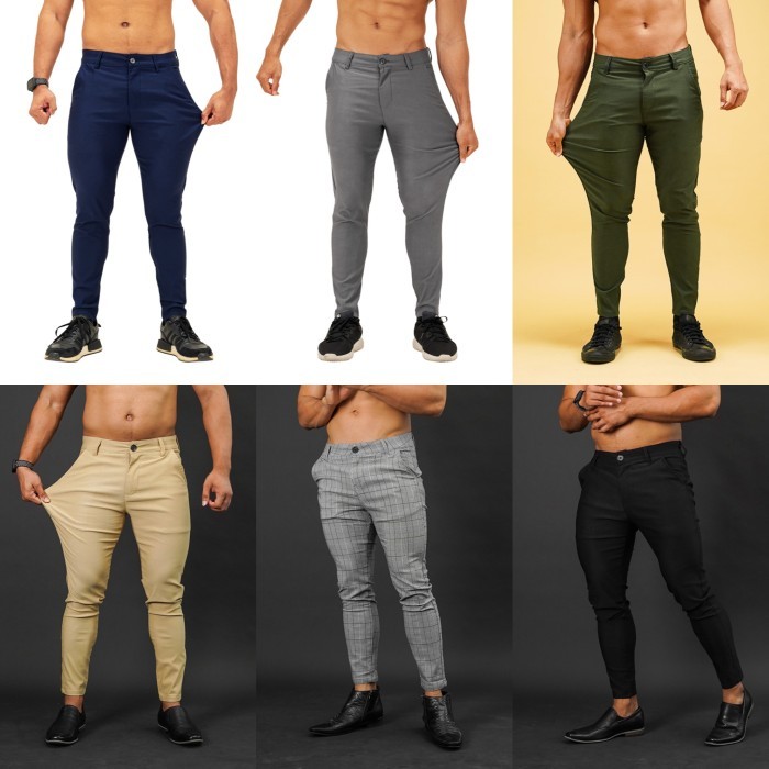 ✨BISA COD✨ -NEVERES Stretch Tech Chino Pants - Army Green, 32