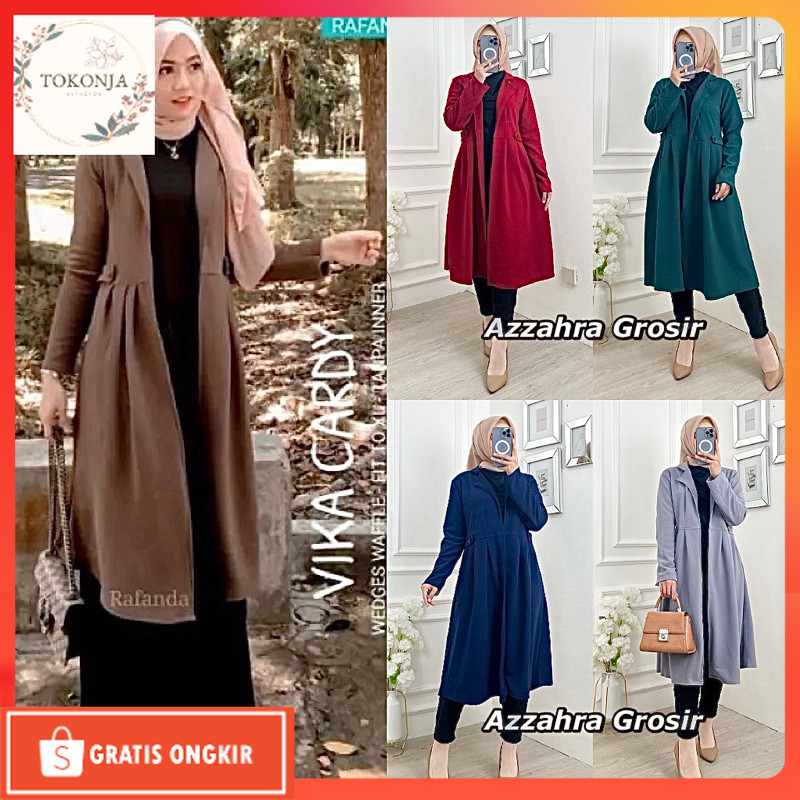 Cardigan Korea / AM - Bianca Cardigan Blazer Wanita Korea Style / Long Cardigan Wanita Panjang Fashi