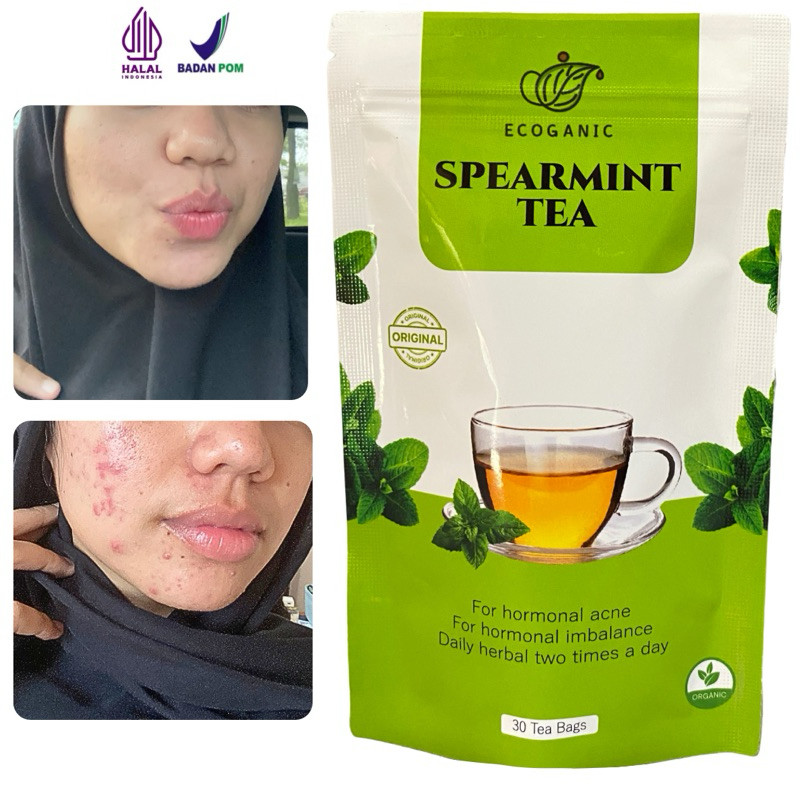 

Spearmint tea Original Spearmint Untuk Mengatasi Jerawat Hormonal dan PCOS Isi 30 Kantong Leaf tea ECOGANIC