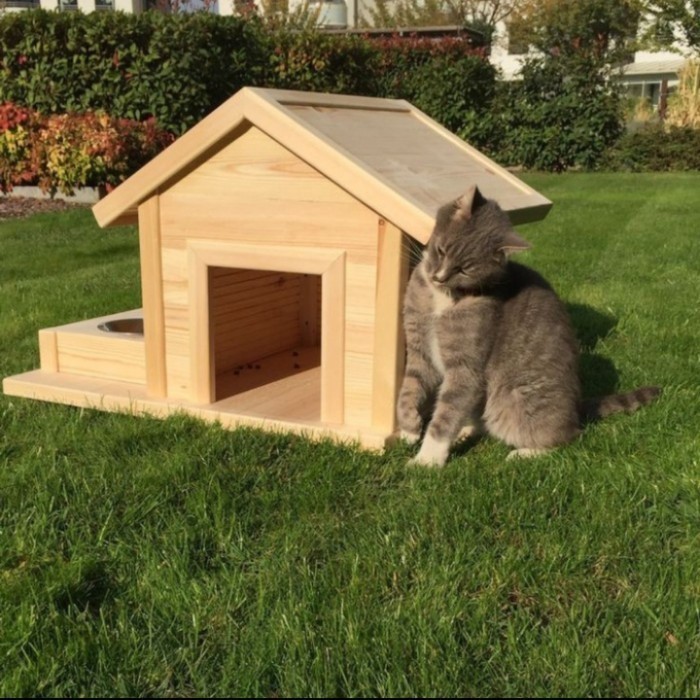 KANDANG KUCING MINIMALIS DARI KAYU BERKWALITAS-RUMAH KUCING