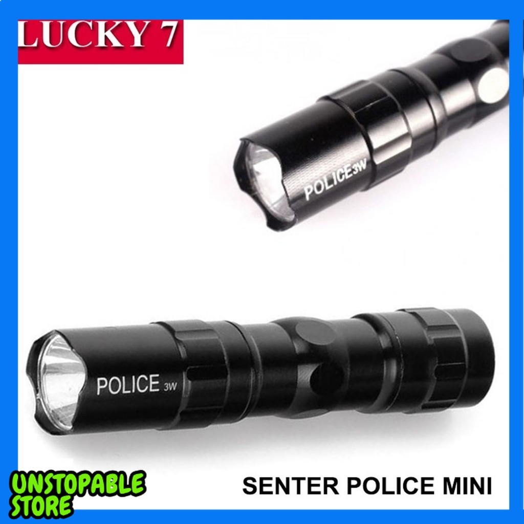 BISA COD - Senter Police Polisi / Senter Swat Mini / Senter Led SuperTerang / Senter Emergency