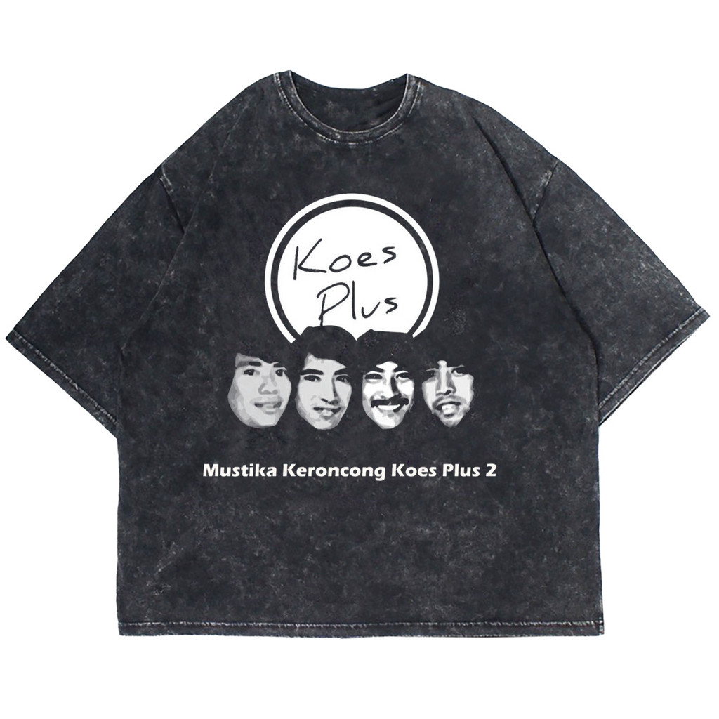 Patternmerch "koes plus mustika kroncong" Oversize T-shirt | washed tee | kaos vintage