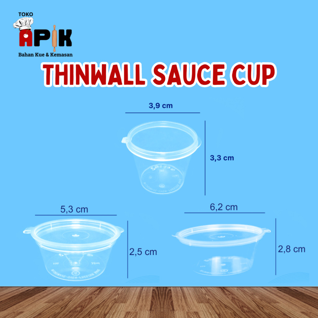 THINWALL SAUCE CUP KLIR 25/35/60ML
