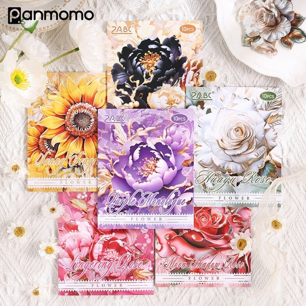 

Panmomo Stiker Aesthetic Lucu Buku Scrapbook Jurnal Motif Bunga Blooming Flower Sticker