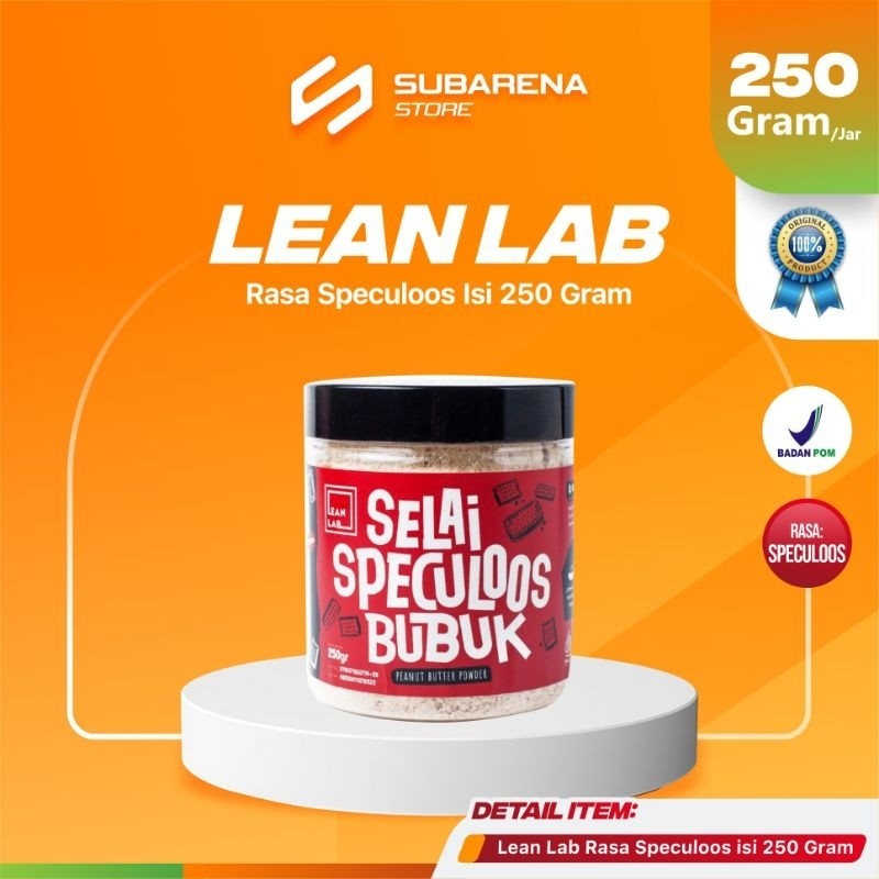 

Lean Lab Selai Speculoos 250gr Peanut Butter Powder / Selai Biscoff Rendah Kalori (Vegan, Low Fat)