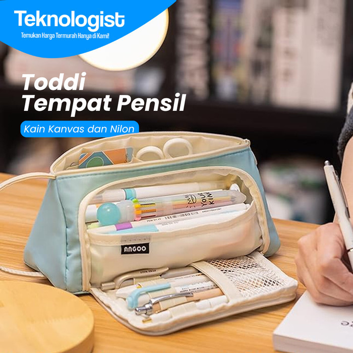 

Toddi Tempat Pensil Multi Layer Kotak Tempat Penyimpanan Pensil Estetik