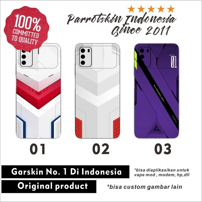 Garskin Xiaomi Poco M3 M4 pro 5g x3 dll Gundam Eva anti gores & jamur by Urbanite store