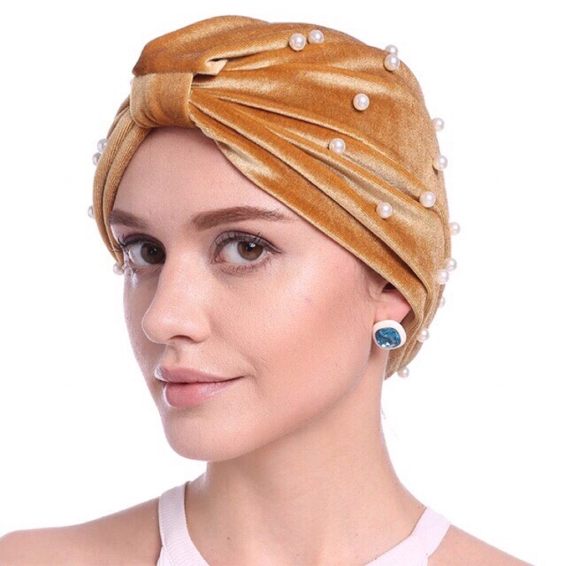 Turban Instan Dewasa velvet beludru
