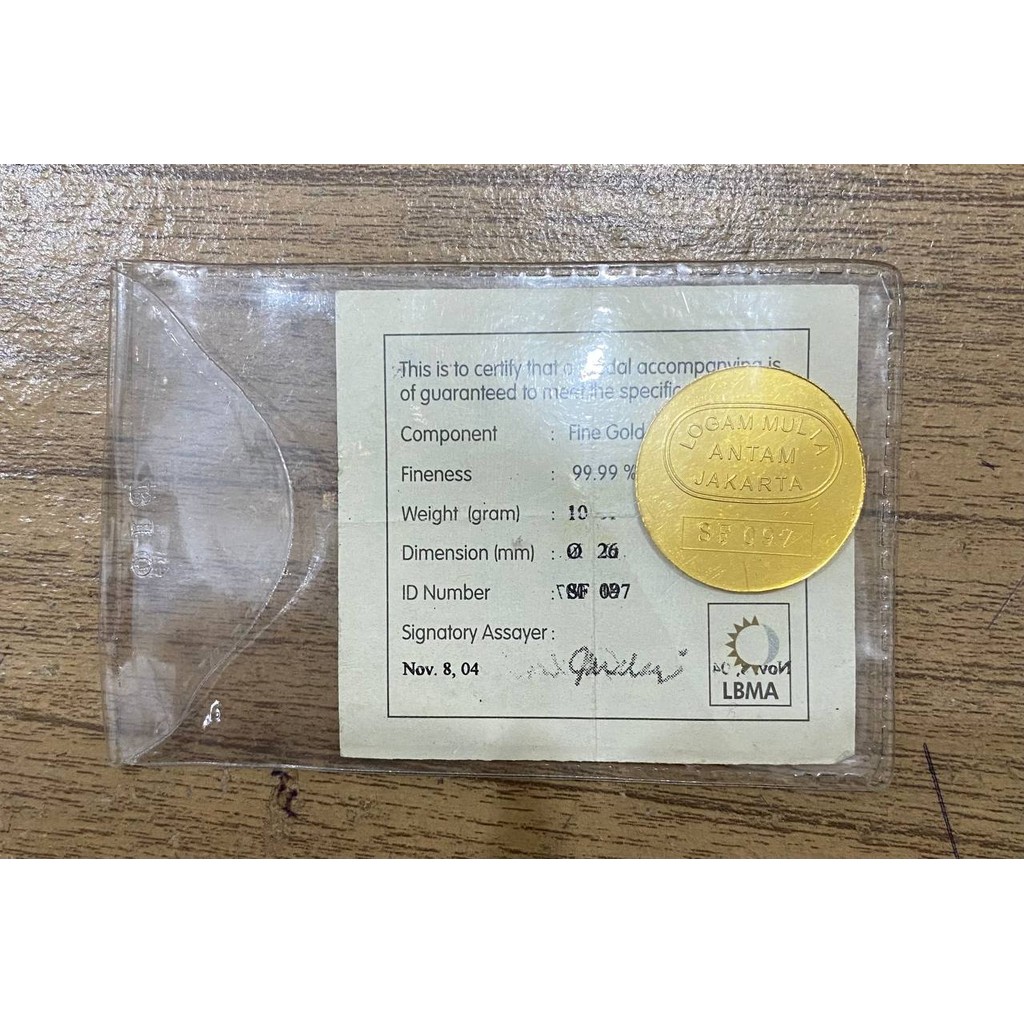 LOGAM MULIA EMAS ANTAM 10 gr gold bar bersertifikat resmi termurah batangan