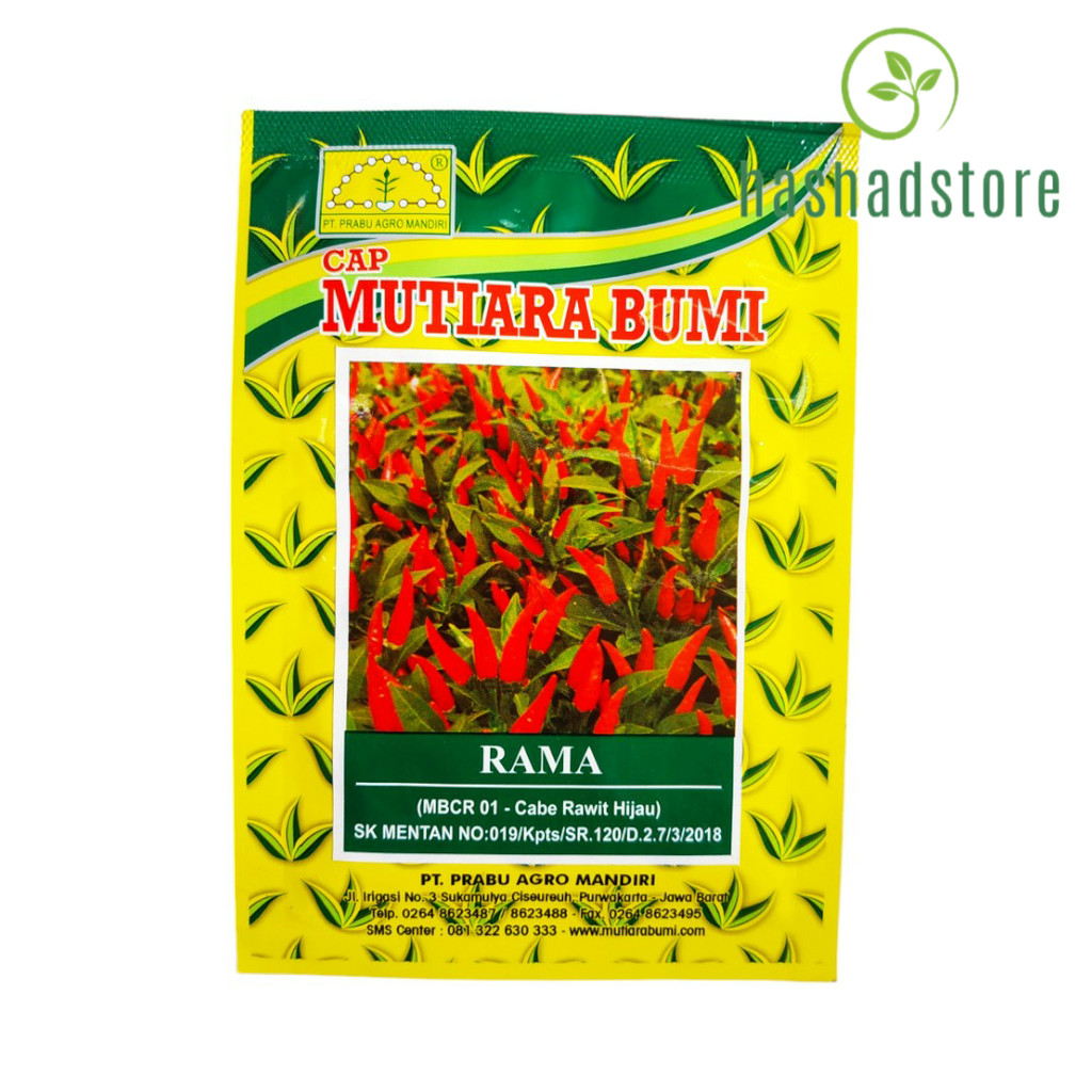 Benih Cabe Rawit Hijau RAMA Isi 10 gram Cap Mutiara Bumi