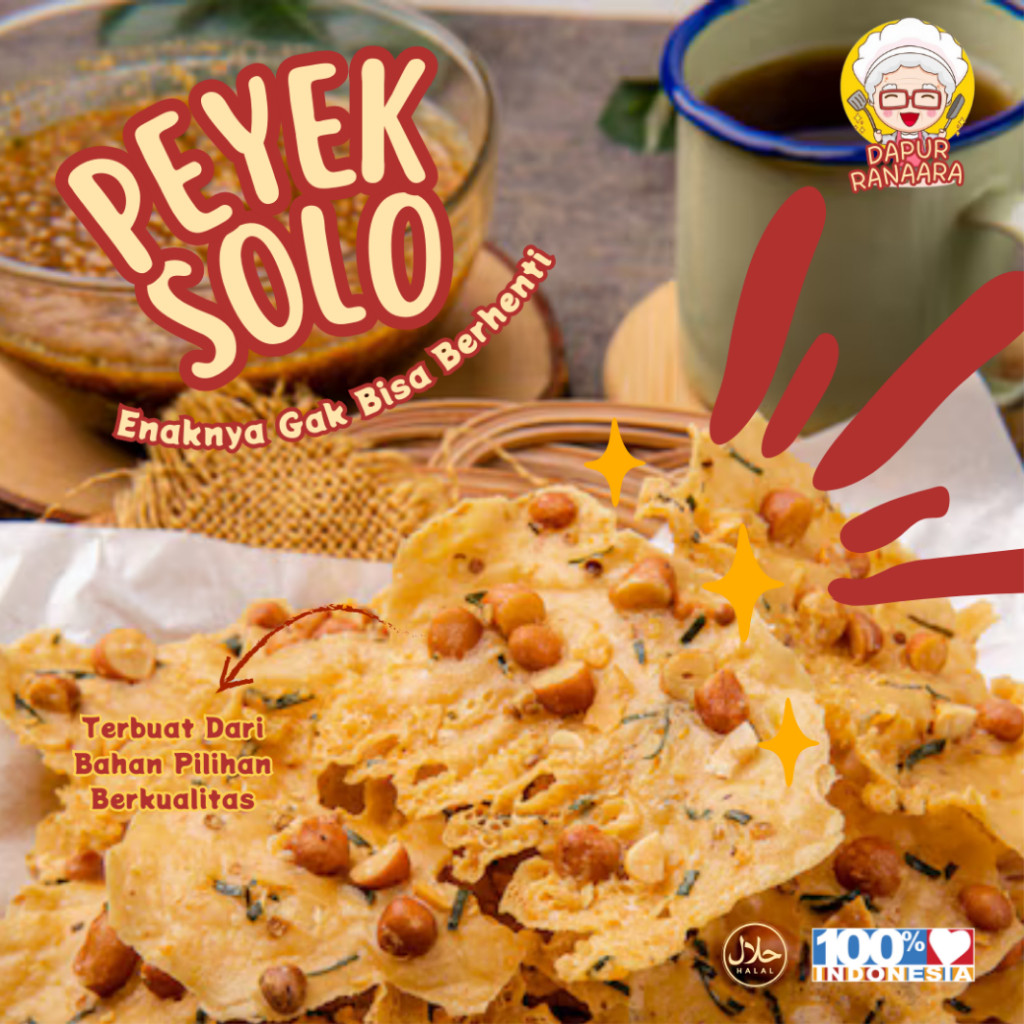 

Rempeyek Peyek Solo | Varian Kacang dan Rebon | Kemasan Mika Large | Cemilan Tradisional | Cemilan Solo | Khas Solo | Peyek Kacang | Peyek Rebon | Peyek Viral | Peyek Artis Premium | Lagi Viral Trending Wajib Punya