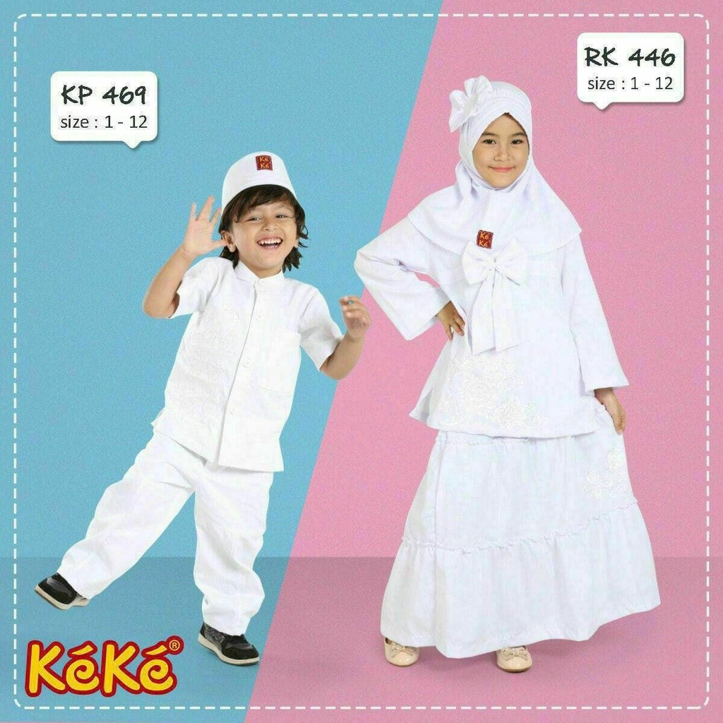 KEKE GAMIS ANAK RK 446 PUTIH