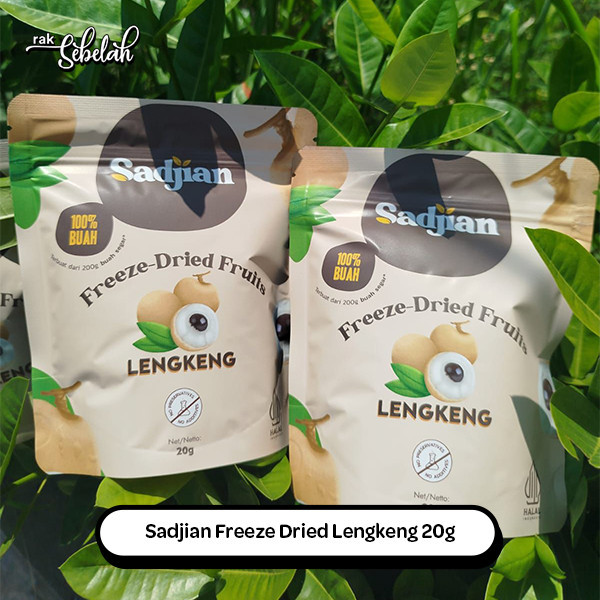 

Sadjian Freeze Dried Kelengkeng 20g - Cemilan Keripik Buah Lengkeng Kering Sehat | Real Fruit Snack | Tanpa Gula | No Sugar | Rak Sebelah