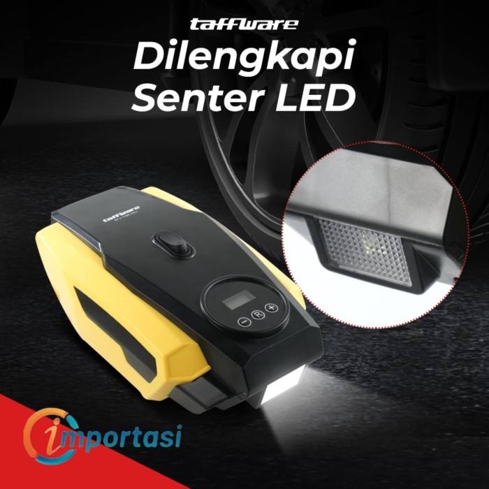 Gratis Ongkir Taffware Pompa Ban Elektrik Digital Tire Inflator Portable Ac 220V Dc 12V