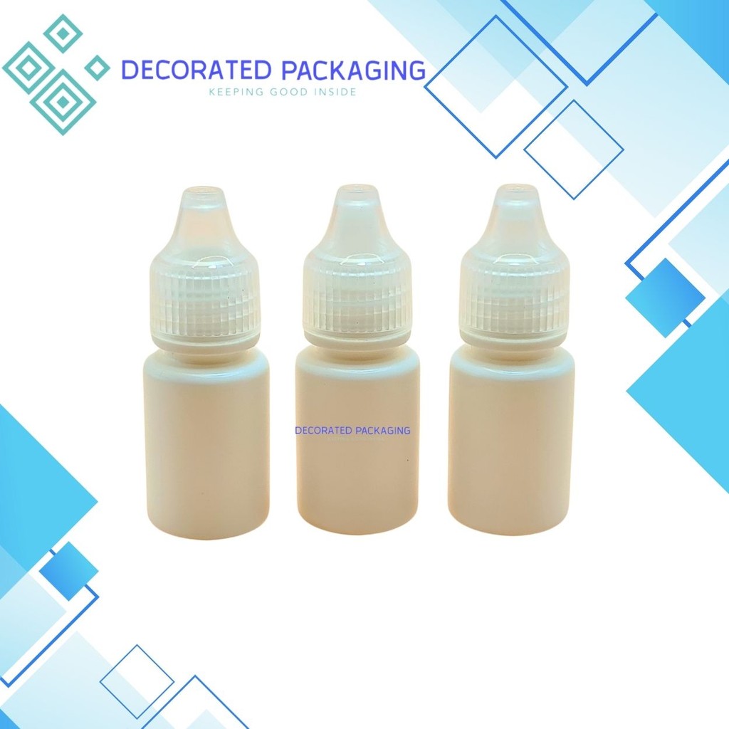 Botol Tetes Mata 10 ml Putih Tidak Segel Set Pkm / Botol Tetes Mata  / Botol 10 ml / Botol HDPE / Bo