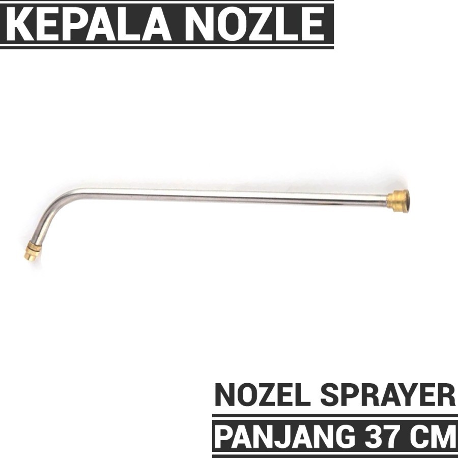 Nozzle kepala sprayer semprotan hama elektrik stainless - bengkok 37cm