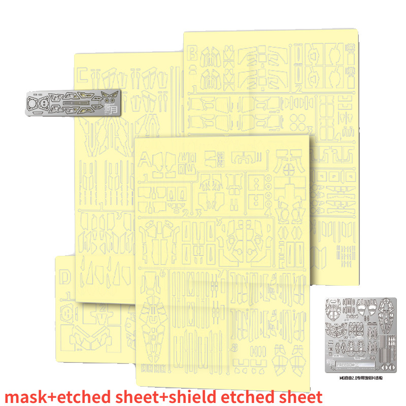 

NewC MG 1/100 ZGMF-X10A Freedom Ver.2.0 Pre-cutting Masking Tape Etching Parts for Plastic Model Figure Building Tool DIY