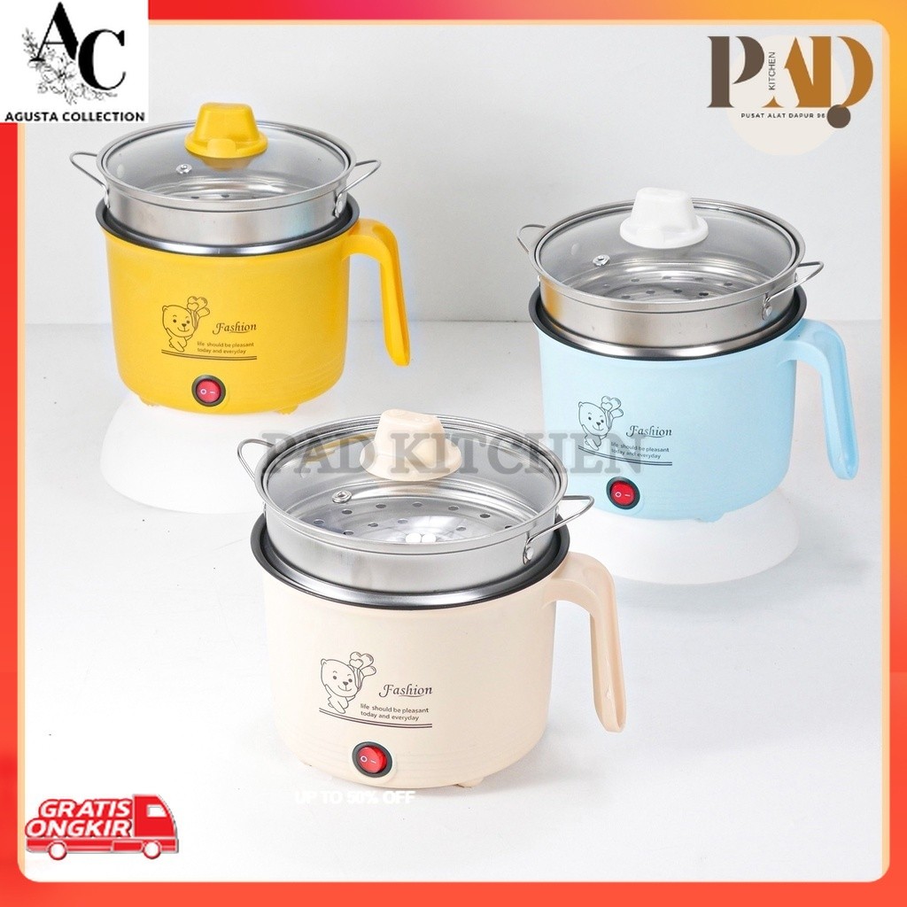 Alat Masak Lengkap / PANCI LISTRIK BERUANG SS FASHION BERBAGAI MACAM WARNA KUKUSAN PANCI ELEKTRIK KU