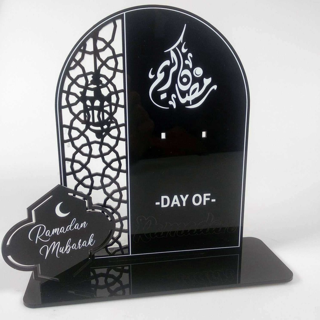 

Dekorasi Akrilik Kubah Kalender Ramadhan Puasa Acrylic Ramadan Calendar Decoration