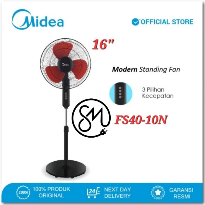 Kipas Angin Midea 16 inch FS40-10N Electric Stand fan tegak FS4010N