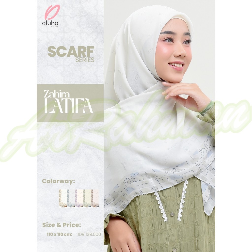 DISKON Zahira Latifa Kerudung Segi Empat Rabbani - Dluha Ar-Rahman.Shop