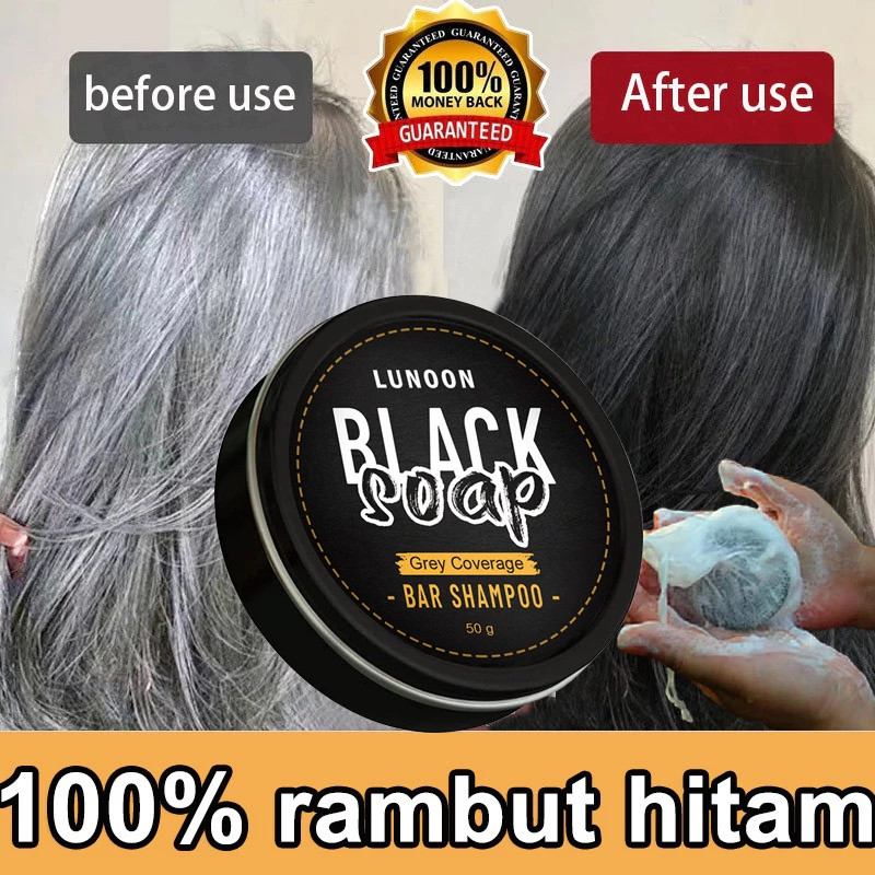 Pria sabun penghitam rambut uban natural darkening sampo penghitam rambut uban 50g penghitam rambut 