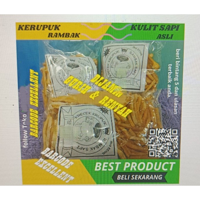 

KERUPUK / RAMBAK KULIT SAPI MENTAH - STIK KECIL