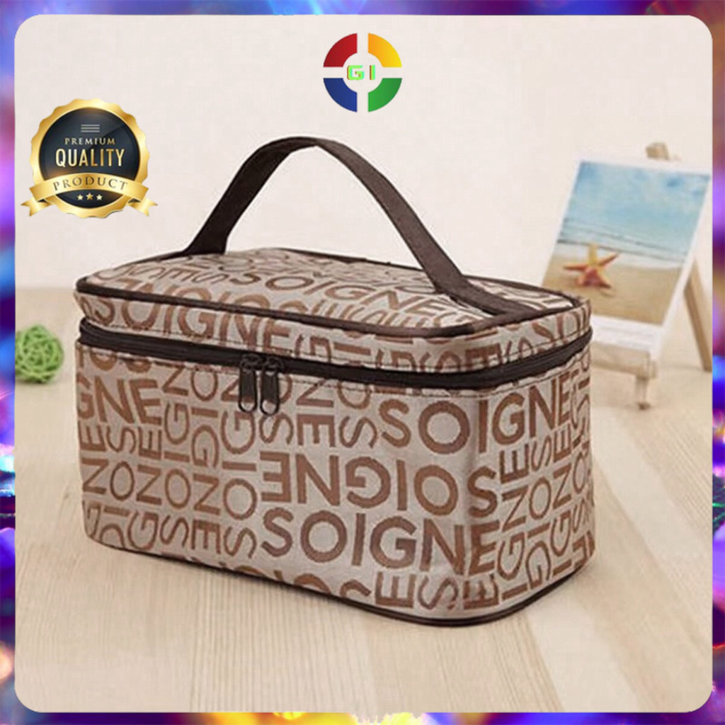 (GI) Tas Pouch Make Up Kosmetik Besar Muat Banyak Aesthetic