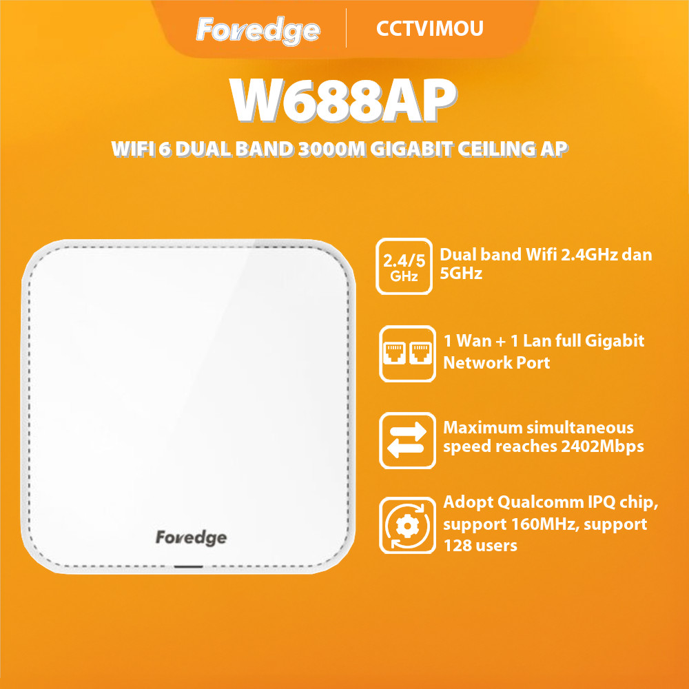 FOREDGE W688AP WIFI 6 DUAL BAND 3000M GIGABIT CEILING AP
