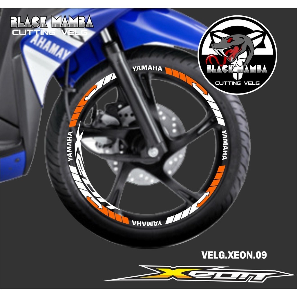 CUTTING STICKER VELG XEON - STIKER LIS LIST VARIASI BAN/VELG YAMAHA XEON