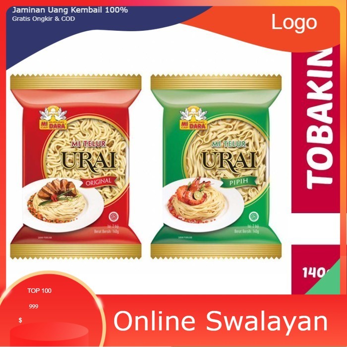 

Mi URAI Bulat Pipih Mi Telur burung dara 140 gr HALAL - Bulat Merah