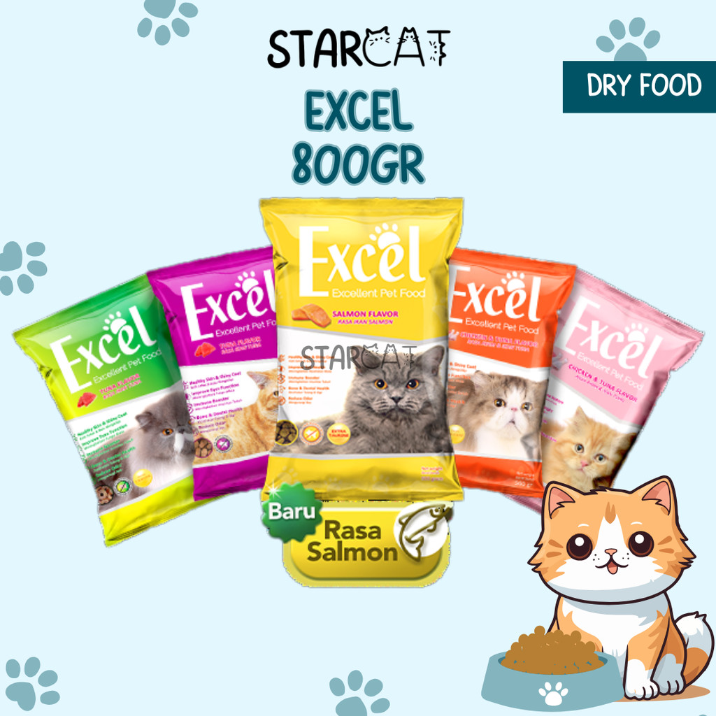 SC Excel Adult 500gr Makanan Kering Kucing Dry Food Ikan Tuna Donat Segitiga Chicken Ayam